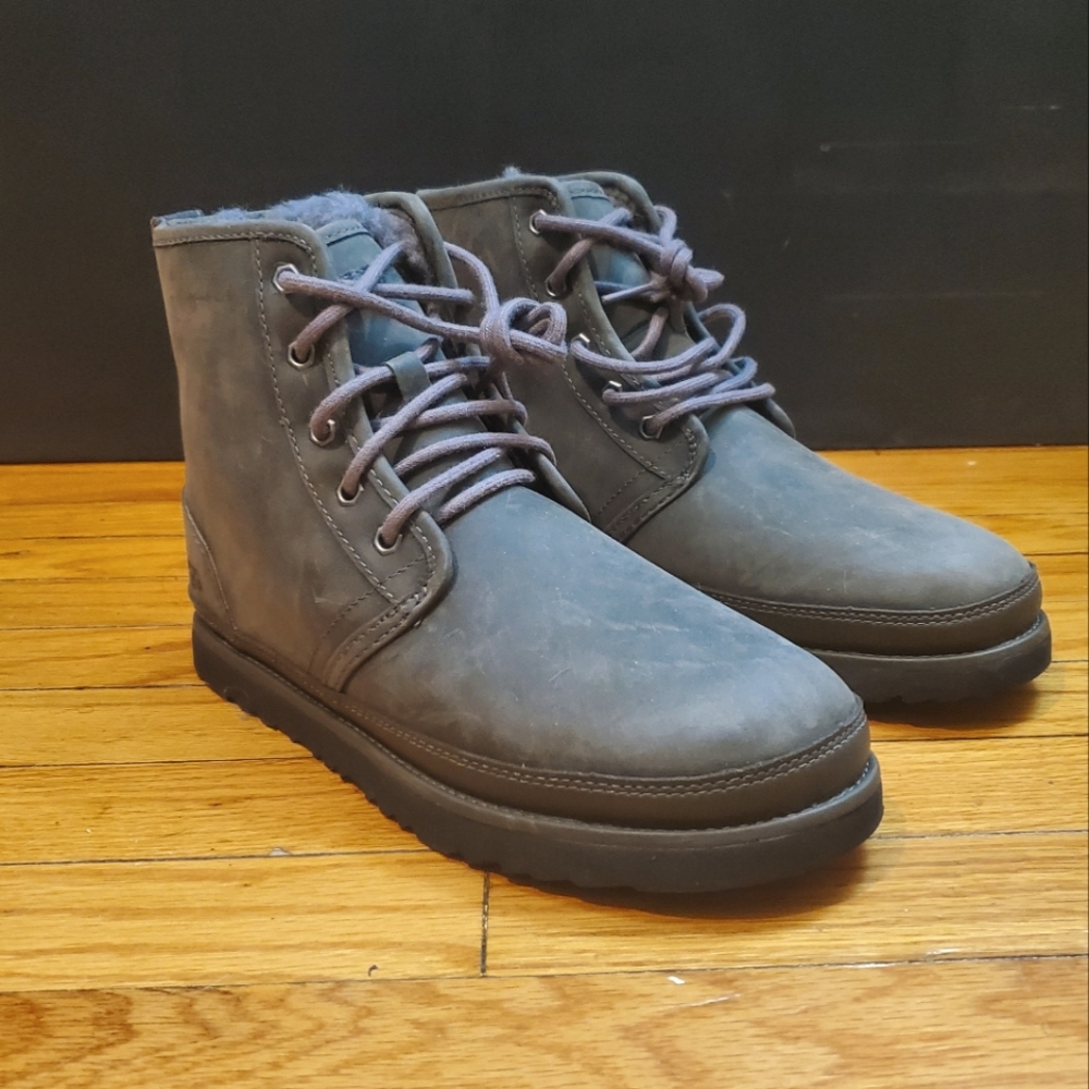 Mens UGG waterproof Harkley leather fur boots